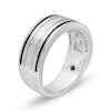 Thumbnail Image 2 of Previously Owned - Vera Wang Love Collection Men's Grooved Wedding Band in 14K White Gold