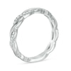 Thumbnail Image 2 of Previously Owned - 1/8 CT. T.W. Diamond Twist Anniversary Band in 14K White Gold