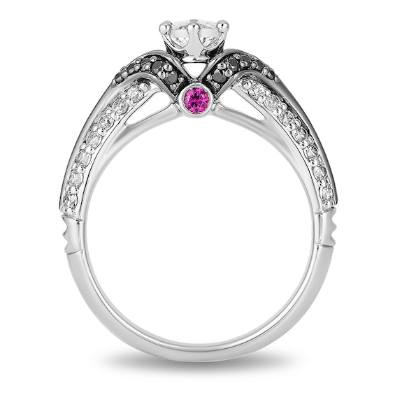 Previously Owned - Enchanted Disney Villains Evil Queen 1 CT. T.w. Oval Diamond Ring in 14K Two-Tone Gold