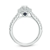 Thumbnail Image 3 of Previously Owned - Vera Wang Love Collection 3/4 CT. T.W. Oval Diamond Double Frame Engagement Ring in 14K White Gold