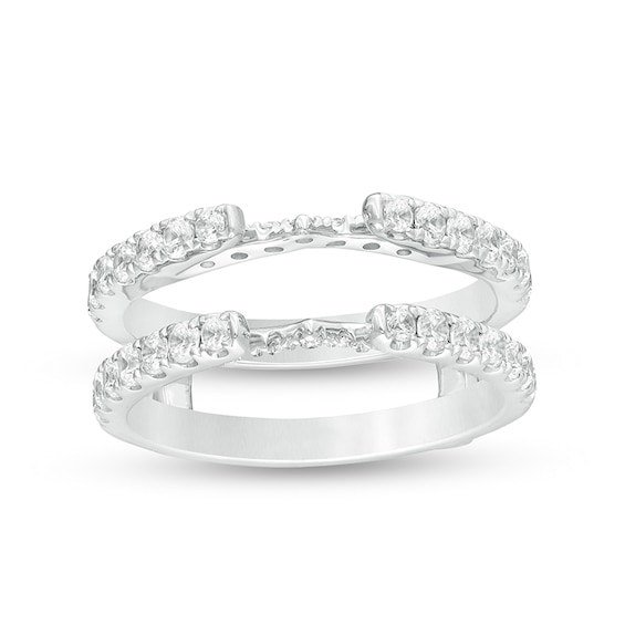 Previously Owned - 1 CT. T.w. Diamond Cathedral Solitaire Enhancer in 14K White Gold