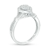 Thumbnail Image 3 of Previously Owned - 1/2 CT. T.W. Composite Diamond Pear-Shaped Frame Split Shank Ring in 10K White Gold