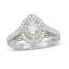 Thumbnail Image 1 of Previously Owned - Marilyn Monroe™ Collection 1 CT. T.W. Oval Diamond Double Frame Ornate Engagement Ring in 14K White Gold