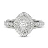 Thumbnail Image 4 of Previously Owned - Marilyn Monroe™ Collection 1 CT. T.W. Oval Diamond Double Frame Ornate Engagement Ring in 14K White Gold