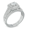 Thumbnail Image 2 of Previously Owned - Celebration Ideal 1 CT. T.W. Diamond Double Frame Bridal Set in 14K White Gold (I/I1)