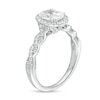 Thumbnail Image 3 of Previously Owned - 1-3/8 CT. T.W. GIA-Graded Oval Diamond Frame Vintage-Style Engagement Ring in 14K White Gold (I/SI2)