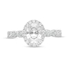 Thumbnail Image 4 of Previously Owned - 1-3/8 CT. T.W. GIA-Graded Oval Diamond Frame Vintage-Style Engagement Ring in 14K White Gold (I/SI2)