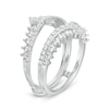 Thumbnail Image 2 of Previously Owned - 1-1/4 CT. T.W. Diamond Bypass Chevron Solitaire Enhancer in 14K White Gold