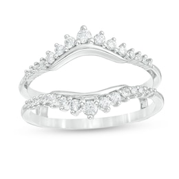 Previously Owned - 3/8 CT. T.W. Diamond Sunburst Solitaire Enhancer in 14K White Gold