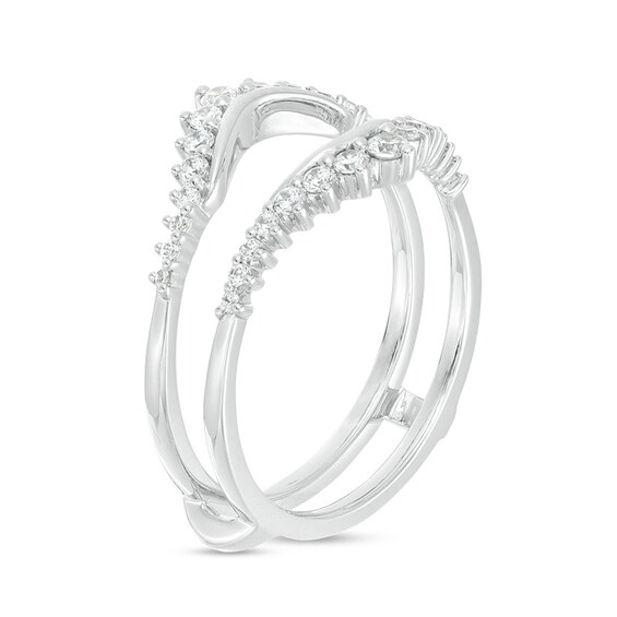 Previously Owned - 3/8 CT. T.w. Diamond Sunburst Solitaire Enhancer in 14K White Gold