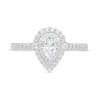 Thumbnail Image 4 of Previously Owned - Vera Wang Love Collection 3/4 CT. T.W. Pear-Shaped Diamond Frame Engagement Ring in 14K White Gold