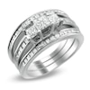 Thumbnail Image 2 of Previously Owned - 1-3/4 CT. T.W. Princess-Cut Diamond Three Piece Bridal Set in 14K White Gold