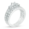 Thumbnail Image 2 of Previously Owned - 1-1/2 CT. T.W. Princess-Cut Diamond Past Present Future® Bridal Set in 14K White Gold