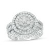 Thumbnail Image 1 of Previously Owned - 1-1/8 CT. T.W. Composite Diamond Double Frame Bridal Set in 10K White Gold
