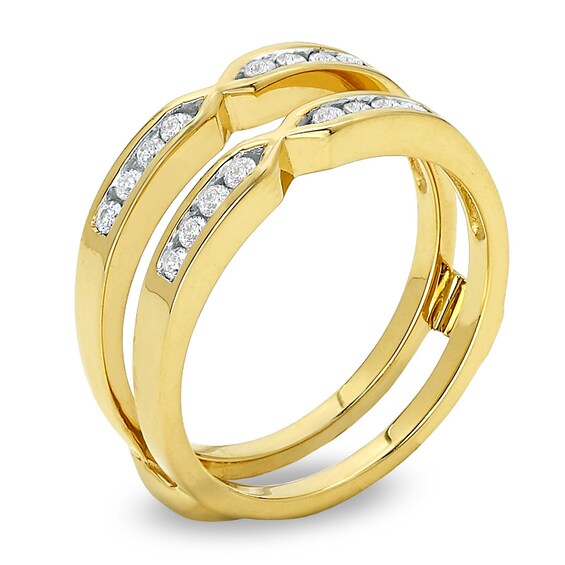 Previously Owned - 1/4 CT. T.w. Channel-Set Diamond Solitaire Enhancer in 14K Gold