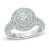 Thumbnail Image 1 of Previously Owned - Vera Wang Love Collection 1 CT. T.W. Diamond Triple Frame Engagement Ring in 14K White Gold