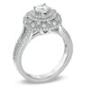 Thumbnail Image 2 of Previously Owned - Vera Wang Love Collection 1 CT. T.W. Diamond Triple Frame Engagement Ring in 14K White Gold