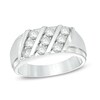 Thumbnail Image 2 of Previously Owned - 1 CT. T.W. Diamond Slant Three Row Ring in 10K White Gold
