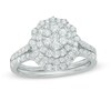 Thumbnail Image 1 of Previously Owned - 1 CT. T.W. Composite Diamond Double Frame Bridal Set in 10K White Gold