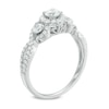 Thumbnail Image 2 of Previously Owned - 3/4 CT. T.W. Diamond Past Present Frame Future® Twist Split Shank Engagement Ring in 14K White Gold