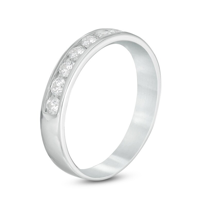 Main Image 2 of Previously Owned - 1/2 CT. T.W. Diamond Anniversary Band in 14K White Gold (I/I1)