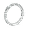 Thumbnail Image 2 of Previously Owned - 1/8 CT. T.W. Diamond Twist Anniversary Band in 14K White Gold