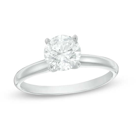 Previously Owned - 1-1/5 CT. Diamond Solitaire Engagement Ring in 14K White Gold (K/I3)
