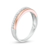 Thumbnail Image 2 of Previously Owned - 1/8 CT. T.W. Diamond Split Shank Anniversary Band in 14K Two-Tone Gold