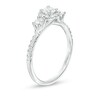 Thumbnail Image 2 of Previously Owned - 3/4 CT. T.W. Diamond Past Present Future® Frame Engagement Ring in 14K White Gold