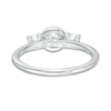 Thumbnail Image 4 of Previously Owned - 3/4 CT. T.W. Diamond Past Present Future® Frame Engagement Ring in 14K White Gold