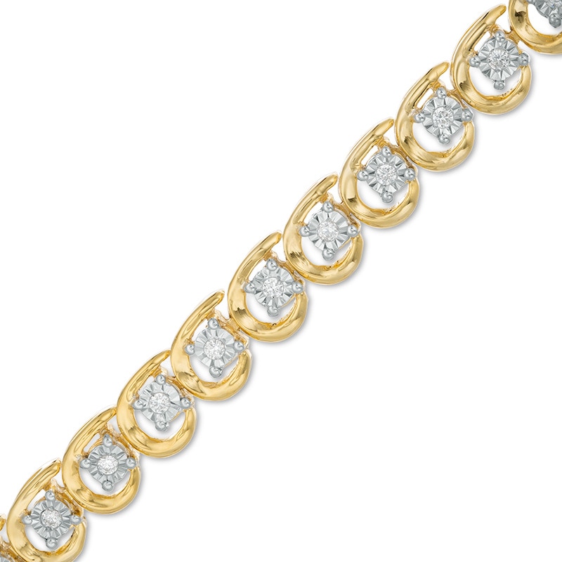 Main Image 1 of Previously Owned - 1/2 CT. T.W. Diamond Tennis Bracelet in 10K Gold