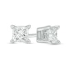 Thumbnail Image 1 of Previously Owned 1 CT. T.W. Princess-Cut Diamond Solitaire Stud Earrings in 14K White Gold (I/I1)