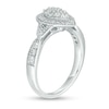 Thumbnail Image 3 of Previously Owned - 1/2 CT. T.W. Diamond Double Pear-Shaped Frame Vintage-Style Engagement Ring in 10K White Gold