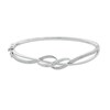 Thumbnail Image 1 of Previously Owned - 1/5 CT. T.W. Diamond Flowy Twist Bangle in Sterling Silver