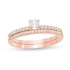 Thumbnail Image 1 of Previously Owned - 1/2 CT. T.W. Diamond Bridal Set in 10K Rose Gold