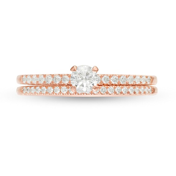 Previously Owned - 1/2 CT. T.w. Diamond Bridal Set in 10K Rose Gold