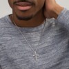 Thumbnail Image 2 of Previously Owned - Vera Wang Men 1/4 CT. T.W. Black Diamond Cross Pendant in Sterling Silver - 22"