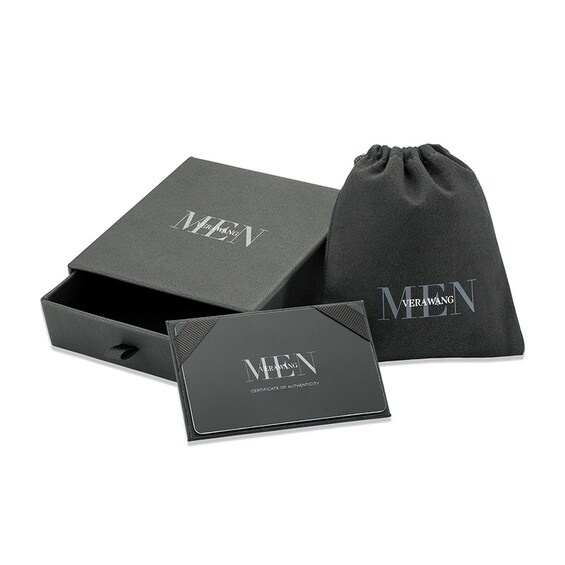 Previously Owned - Vera Wang Men 1/4 CT. T.w. Black Diamond Cross Pendant in Sterling Silver - 22"