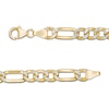 Thumbnail Image 2 of Previously Owned - Made in Italy Men's 5.7mm Diamond-Cut Figaro Chain Necklace in Hollow 10K Two-Tone Gold - 22"