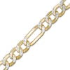 Thumbnail Image 1 of Previously Owned - Made in Italy Men's 5.7mm Diamond-Cut Figaro Chain Bracelet in Hollow 10K Two-Tone Gold - 8.5"
