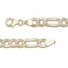 Thumbnail Image 2 of Previously Owned - Made in Italy Men's 5.7mm Diamond-Cut Figaro Chain Bracelet in Hollow 10K Two-Tone Gold - 8.5"