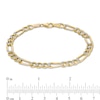 Thumbnail Image 3 of Previously Owned - Made in Italy Men's 5.7mm Diamond-Cut Figaro Chain Bracelet in Hollow 10K Two-Tone Gold - 8.5"