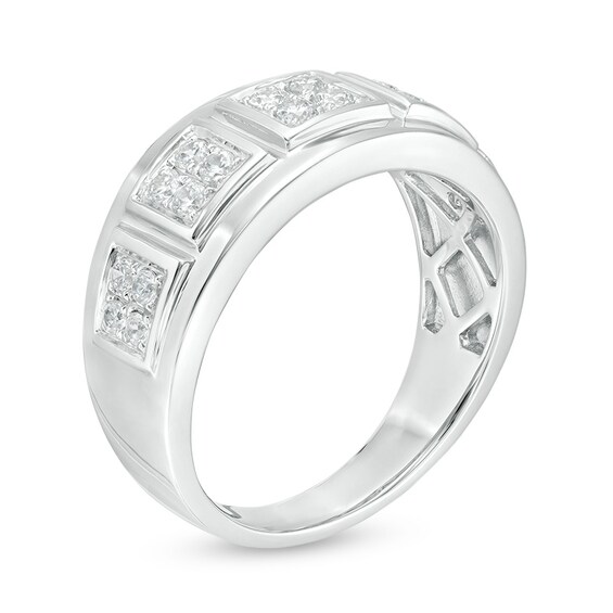 Previously Owned - 5/8 CT. T.w. Quad Multi-Diamond Five Stone Anniversary Band in 10K White Gold