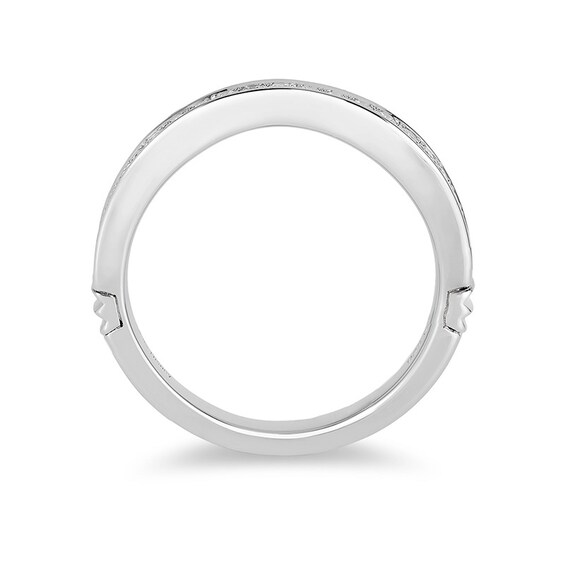Previously Owned - Enchanted Disney Princess 1/5 CT. T.w. Diamond Contour Wedding Band in 14K White Gold