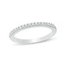 Thumbnail Image 1 of Previously Owned - 1/8 CT. T.W. Colorless Diamond Wedding Band in 18K White Gold