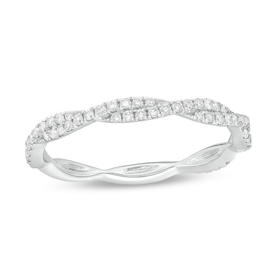 Previously Owned - 1/3 CT. T.w. Diamond Twist Band in 10K White Gold