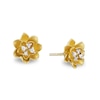 Thumbnail Image 1 of Previously Owned - Enchanted Disney Tiana Diamond Accent Water Lily Stud Earrings in 10K Gold