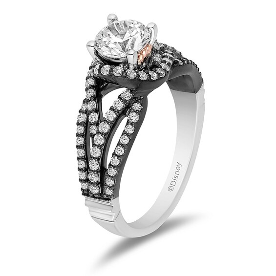 Previously Owned - Enchanted Disney Villains Ursula 1-1/4 CT. T.w. Diamond Frame Engagement Ring in 14K Two-Tone Gold