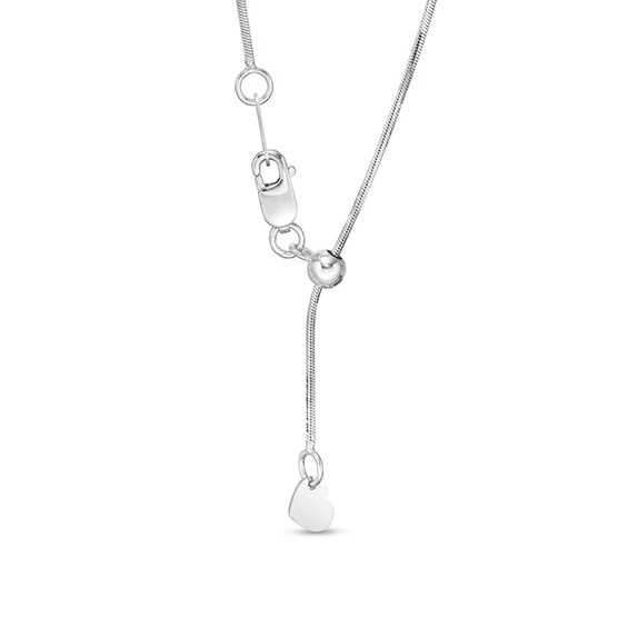 Previously Owned - Made in Italy Men's 0.8mm Adjustable Snake Chain Necklace in 14K White Gold - 22"