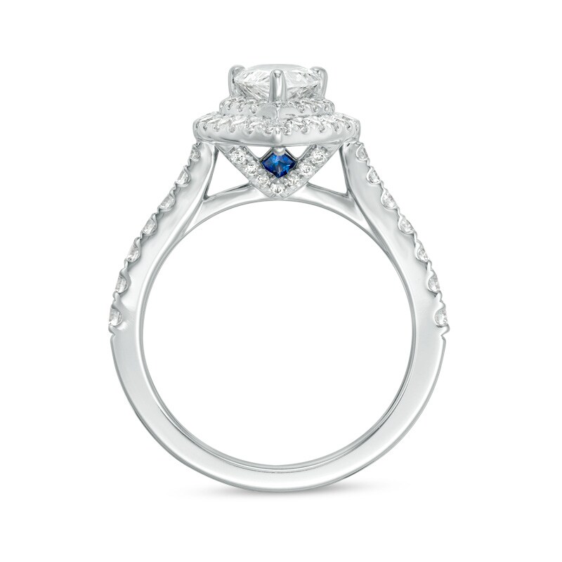 Main Image 3 of Previously Owned - Vera Wang Love Collection 1-3/4 CT. T.W. Diamond Frame Engagement Ring in 14K White Gold (I/SI2)